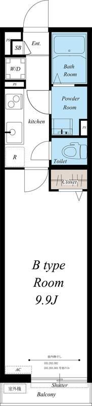 FRONTIRE(1K/1階)の間取り写真