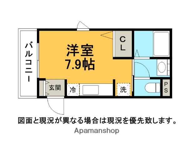 フォレスト原木中山(ワンルーム/3階)の間取り写真