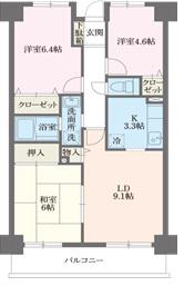 コンフォート津田沼壱番館(3LDK/2階)の間取り写真