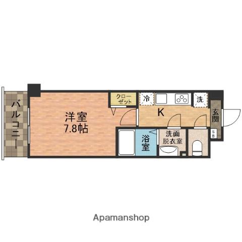 リヴィエール(1K/1階)の間取り写真