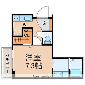 GREIGE(1K/3階)の間取り写真