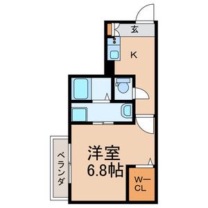 BRAVE FUNABASHI(1K/1階)の間取り写真
