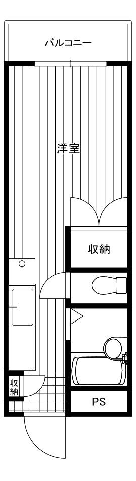 ヴィラ・パンテオン(1K/1階)の間取り写真