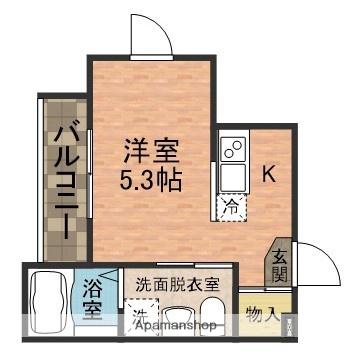 Nクレール(ワンルーム/3階)の間取り写真