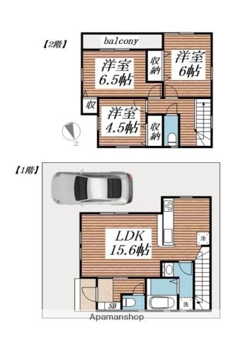 京成電鉄本線 鬼越駅 バス乗車時間：5分 本北方１丁目バス停で下車 徒歩7分 2階建 築3年(3LDK)の間取り写真