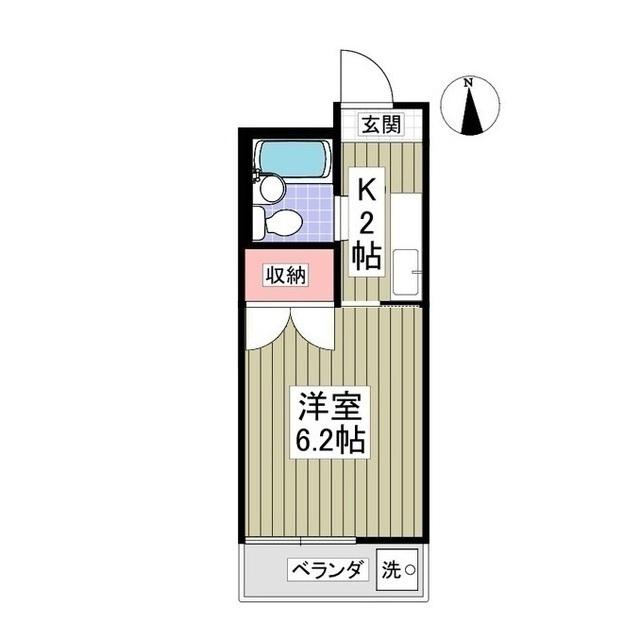 第一ローズハイツ(1K/1階)の間取り写真