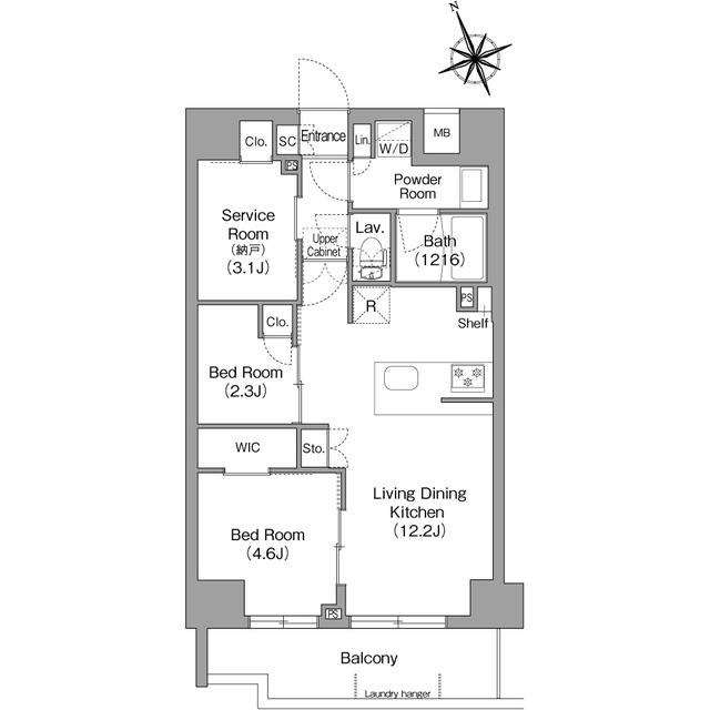コンフォリア東葛西(2SLDK/1階)の間取り写真