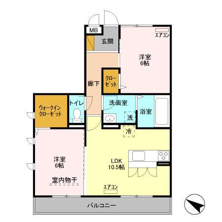 ヴィル ソレイユ 3階階 間取り