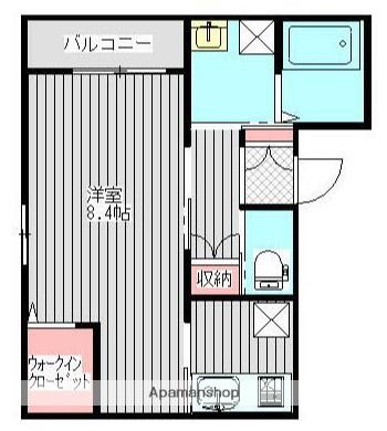 M-PLUS(1K/1階)の間取り写真