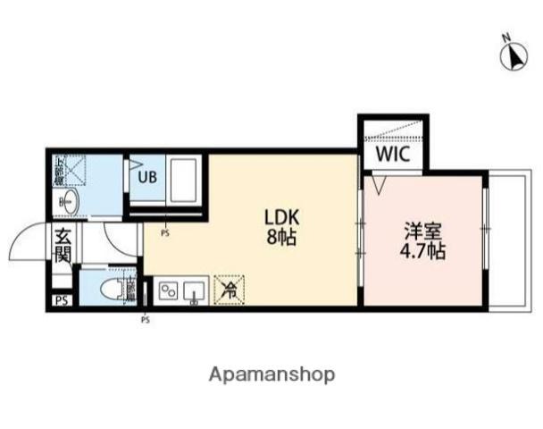 CASA TRENO(1LDK/2階)の間取り写真