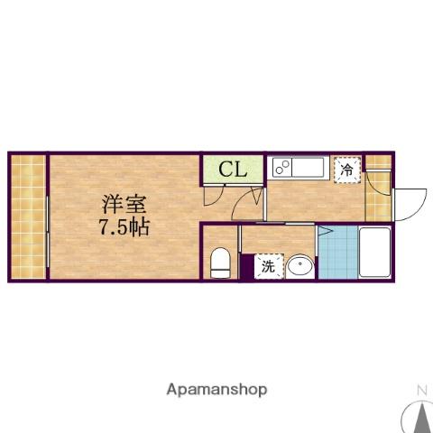 ラ スカラ西船橋(1K/3階)の間取り写真