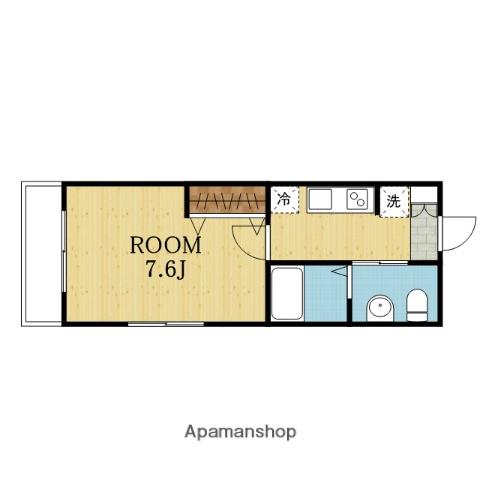 サンライズコート下総中山(1K/1階)の間取り写真