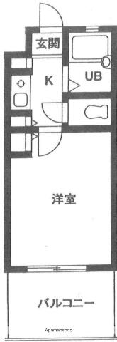 グリーンターフ南行徳(1K/4階)の間取り写真