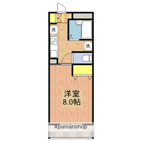 U-HOUSE花輪ヶ丘(1K/1階)の間取り写真