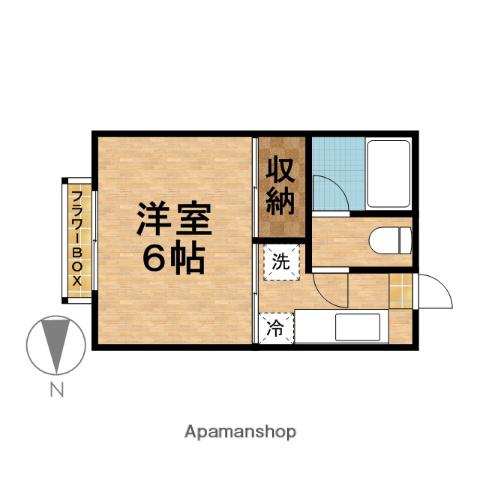 フォーブル本八幡(1K/1階)の間取り写真