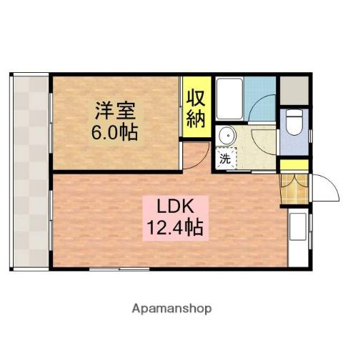 ストークマンション(1LDK/3階)の間取り写真