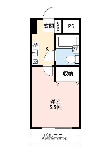 リエス西船橋(1K/2階)の間取り写真