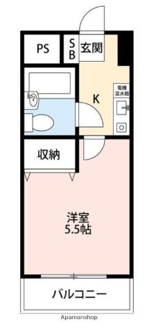 リエス西船橋(ワンルーム/2階)の間取り写真