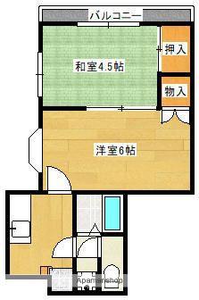 メゾンラビット(2K/2階)の間取り写真