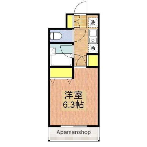 ジュネスアイカワ(1K/4階)の間取り写真