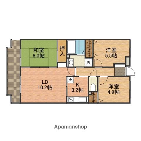 ロアジール船橋 2階階 間取り