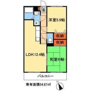 アニスティハイツ(2LDK/1階)の間取り写真