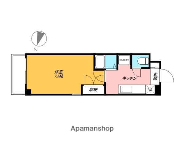 レジデンス16番館(1K/2階)の間取り写真