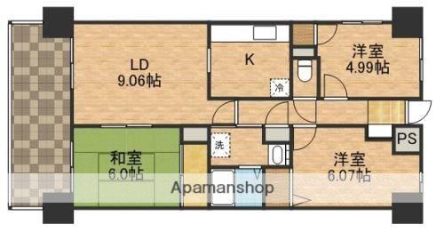 エスタシオン・カーナ(3LDK/2階)の間取り写真