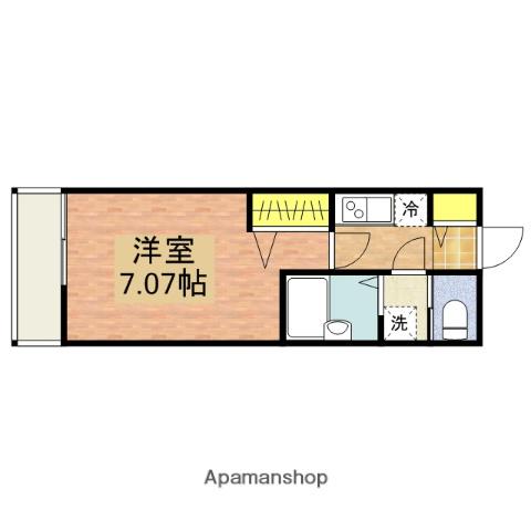 ルームピア船橋(1K/1階)の間取り写真