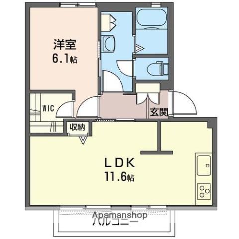 ガーデンハイツA(1LDK/2階)の間取り写真