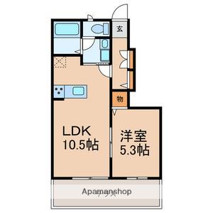 ソレイユ船橋本町(1LDK/1階)の間取り写真