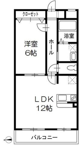 PRIMROSE新鎌ヶ谷(1LDK/1階)の間取り写真