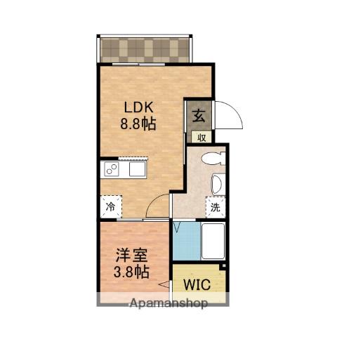 AJ船橋(1LDK/1階)の間取り写真