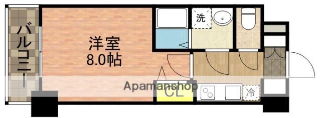 ドゥーエ西船橋(1K/4階)の間取り写真