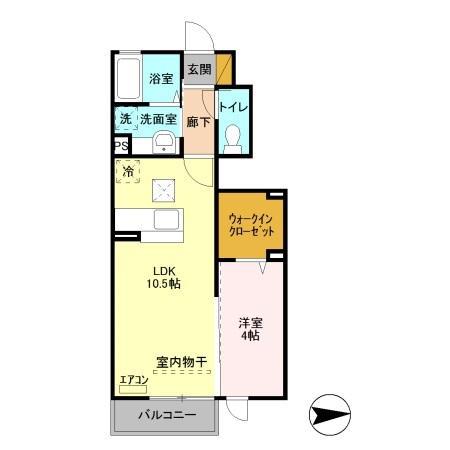 さくら館Ⅴ(1LDK/1階)の間取り写真