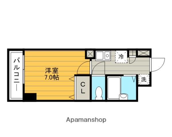 S-FORT本八幡MAIRIE(1K/5階)の間取り写真
