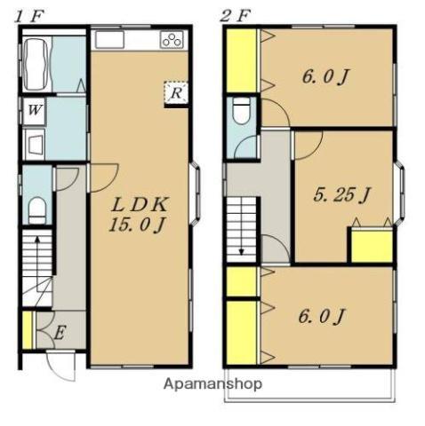 総武本線 船橋駅 徒歩15分 1階建 築27年(3LDK)の間取り写真