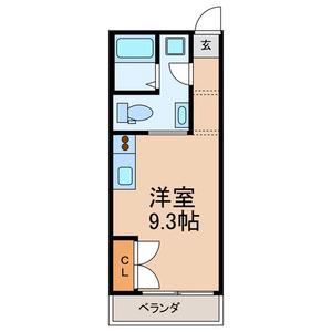 CASA OKUNISHI(ワンルーム/1階)の間取り写真