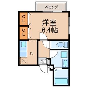 SUN HAPPINESS(1K/4階)の間取り写真