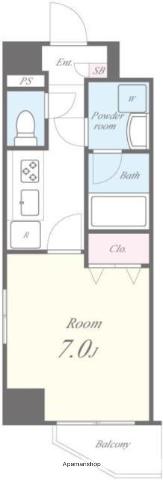 クレシェンテ梅月(1K/6階)の間取り写真