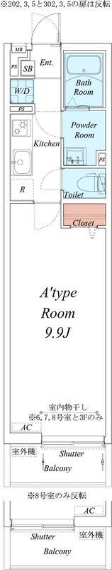 リブリ・佳(1K/3階)の間取り写真