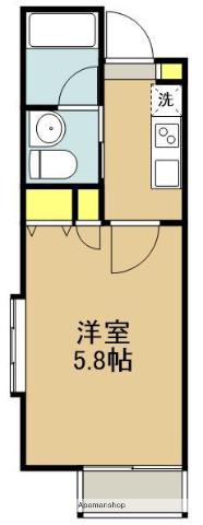 シオン宮本(1K/2階)の間取り写真