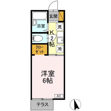 ロイヤルコート壱番館(1K/1階)の間取り写真