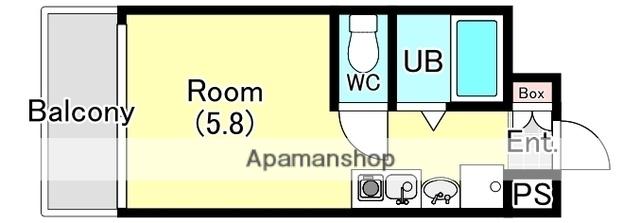 テラスレジデンス津田沼(ワンルーム/3階)の間取り写真