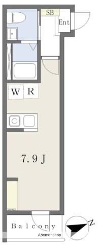プレミエール船橋(ワンルーム/1階)の間取り写真