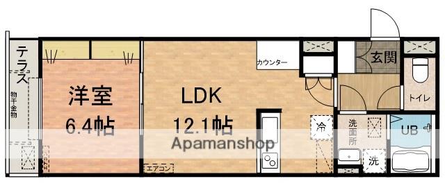 グランデイル(1LDK/1階)の間取り写真