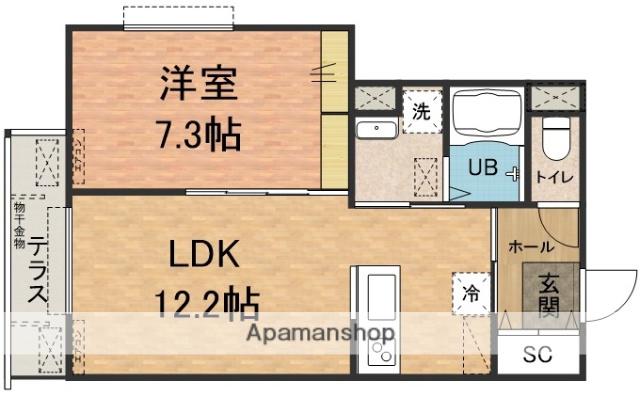 グランデイル(1LDK/1階)の間取り写真