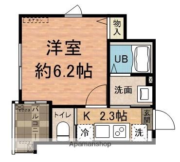ルミナスコート新船橋(1K/3階)の間取り写真