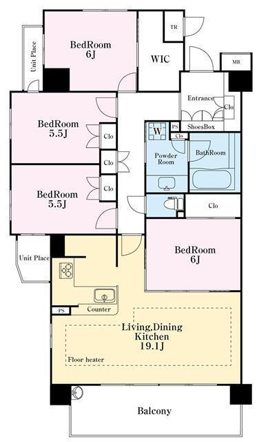 ジェイパーク西船橋フェアステージ(4LDK/5階)の間取り写真