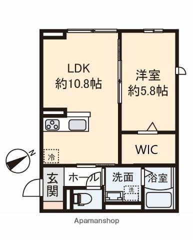 シュタインハウス(1LDK/1階)の間取り写真